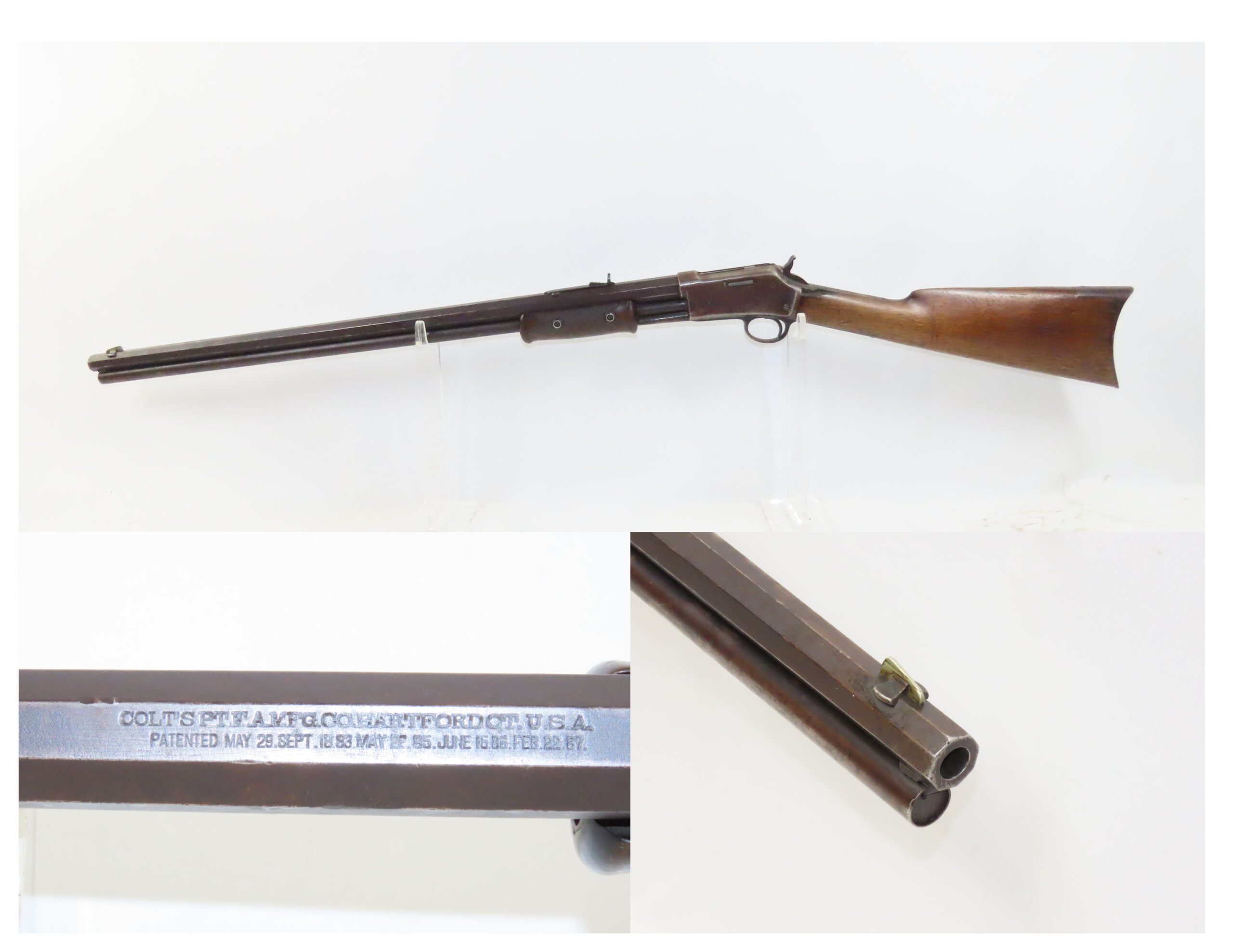 1894 Antique COLT LIGHTNING Slide Action .38-40 Rifle Octagonal Barrel ...