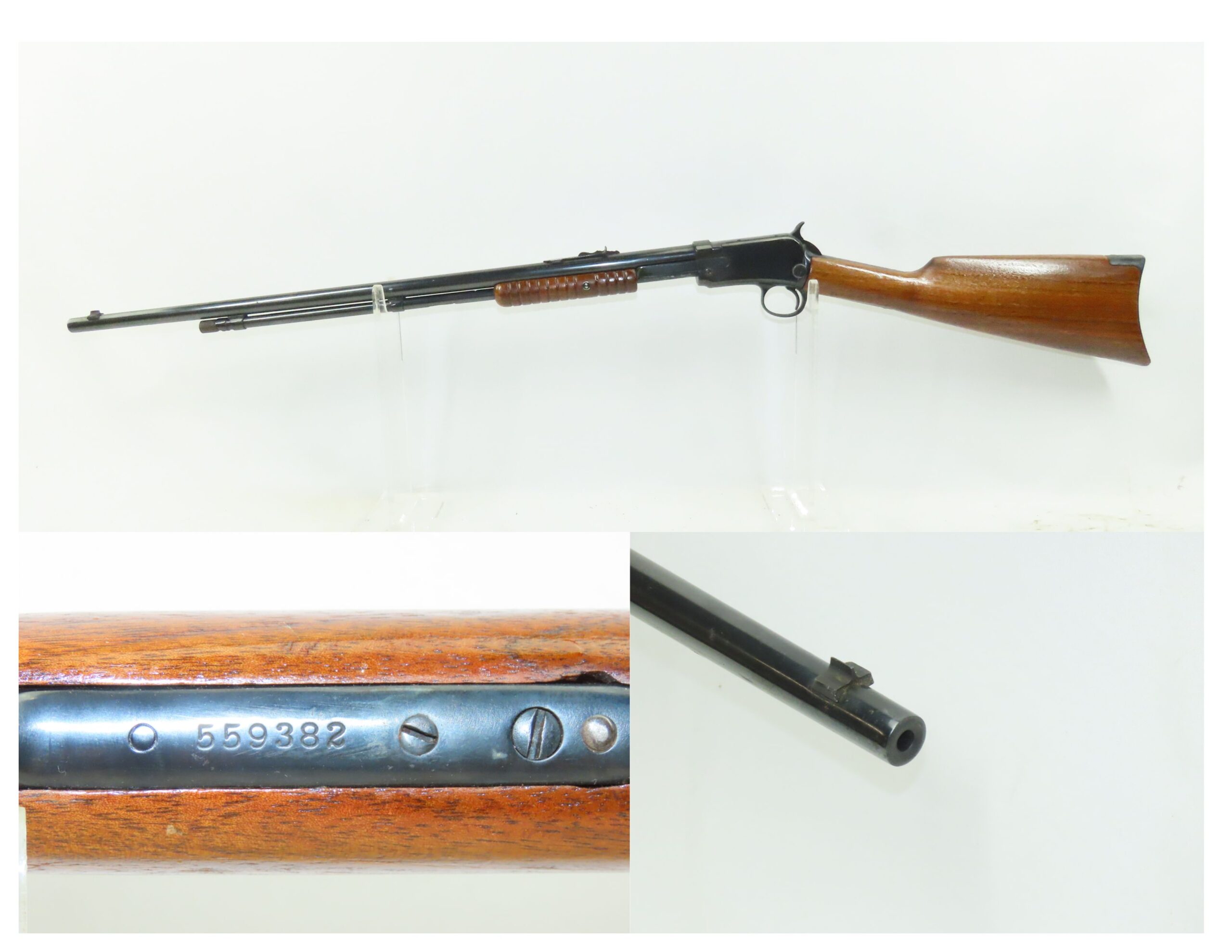 1914 Winchester M1890 Slide Action Takedown Rifle In .22 Long Rifle Rf 